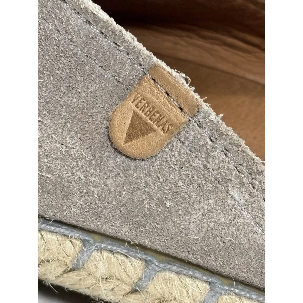 Verbenas Carmen Shoes Womens Size‎ EU 40 Taupe Suede Espadrille Slip On Comfort